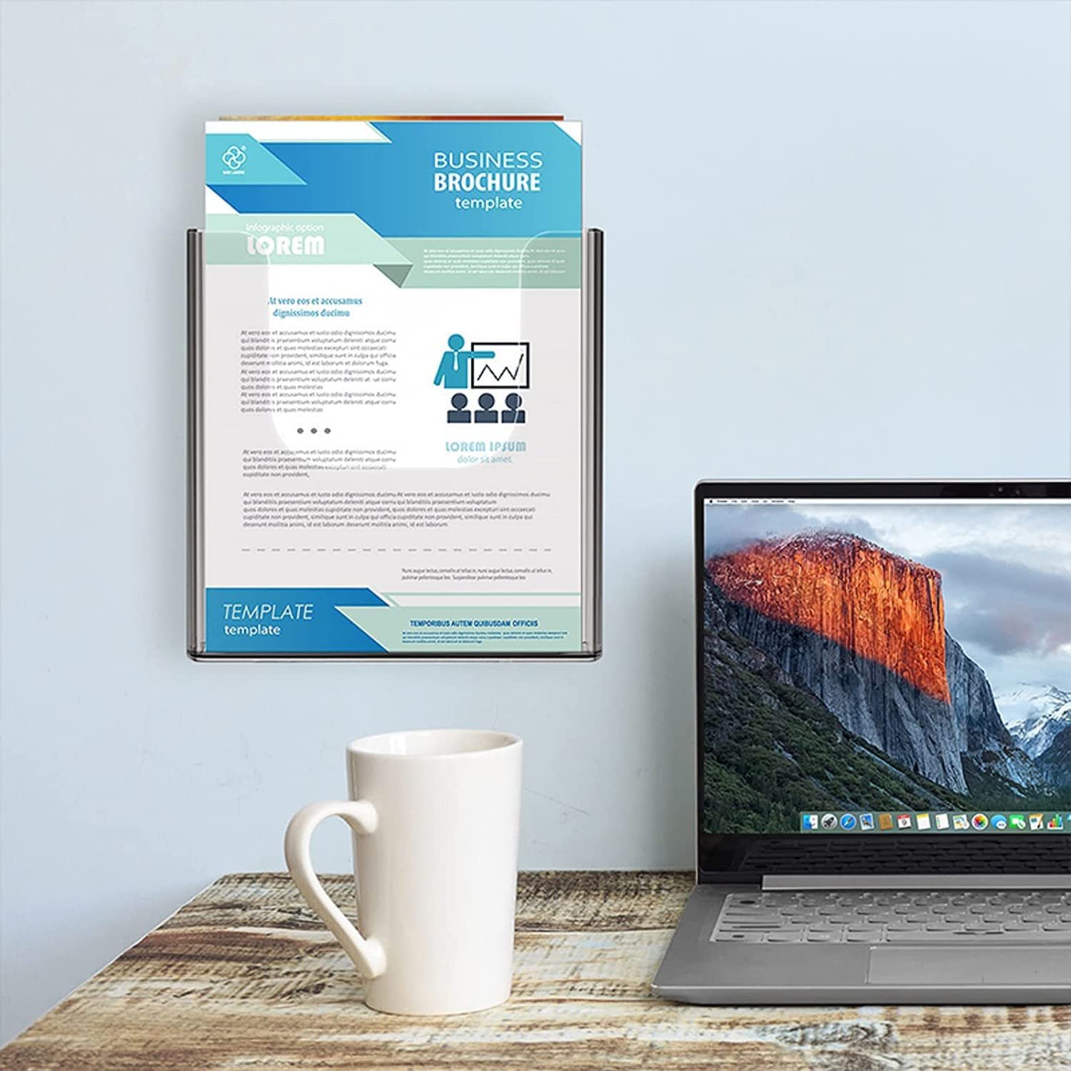 Elegant Creations.A4 Acrylic Brochure Holder,Wall Mount Flyer Holder Clear Literature Holders Magazine Holder,Mail Holder For Wall (8.72 x 10.0 in / 1 pack)