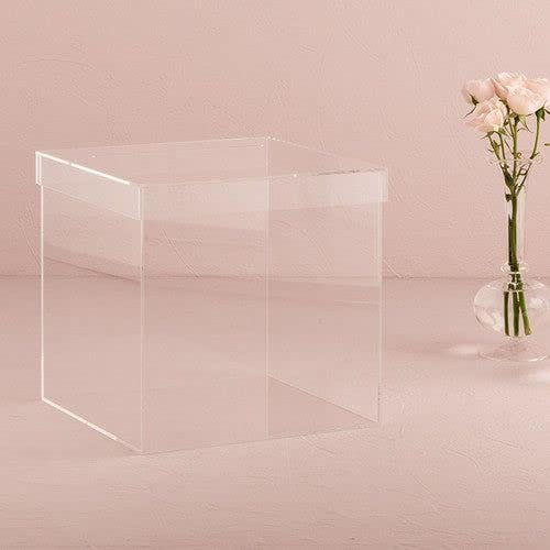 BARCROCK Premium Acrylic Transparent Square Storage Box with Lid For Multipurpose use Cosmetic Items, Office Item & Kitchen Itmes Etc.Transparent Thikness 4MM