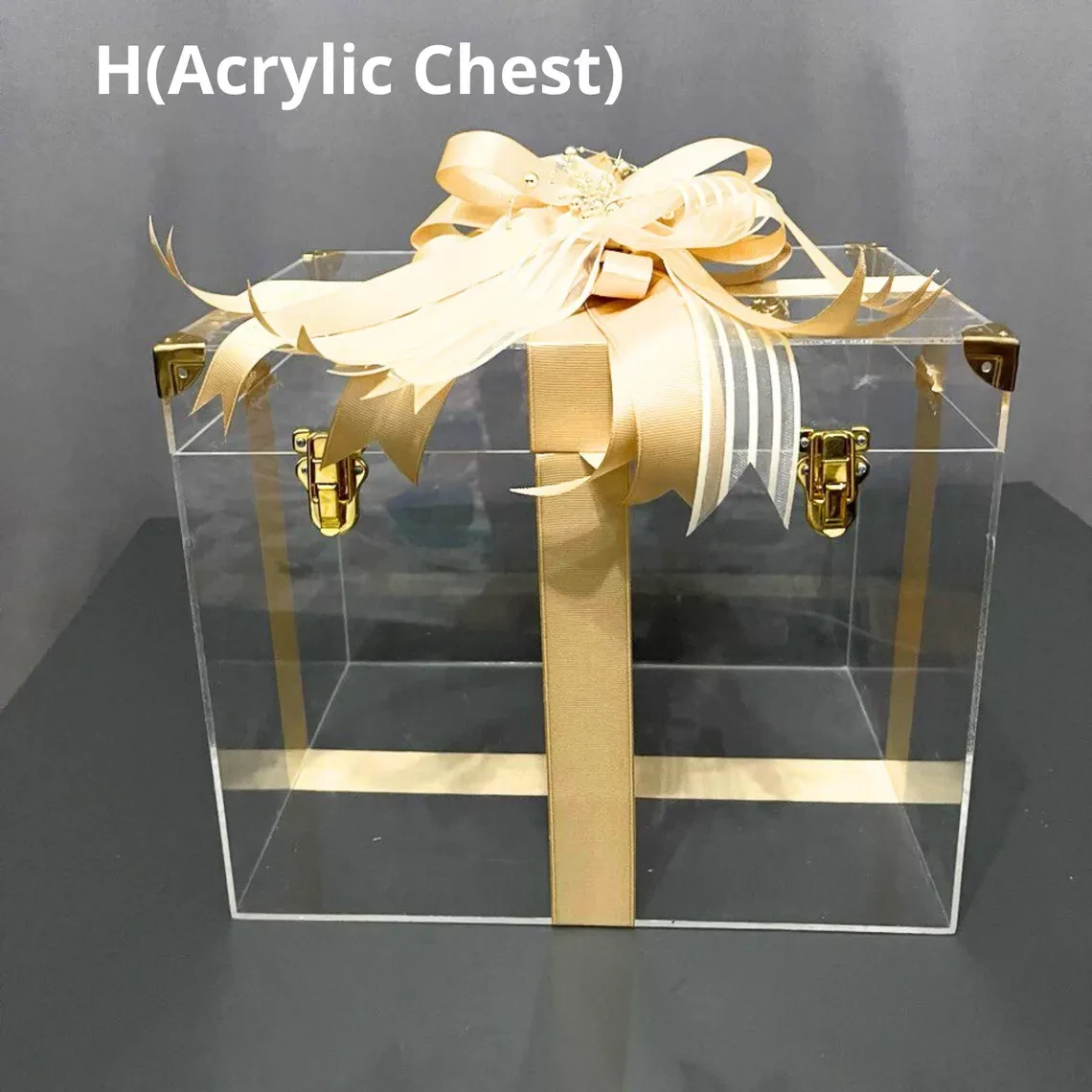 Elegant Bridal Jewelry Display Box for Wedding Engagement Gift Customizable Bridal Keepsake Box, Acrylic Chest Personalized Jewelry Organizer 13X11X9